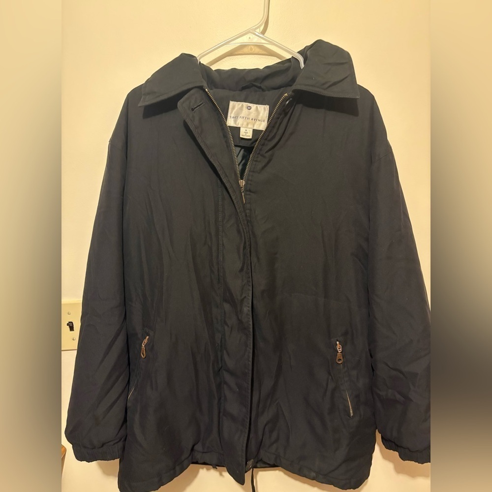 Fox Fur Trim Black Women’s Medium Winter Coat Cabincore Gorpcore Luxury Street